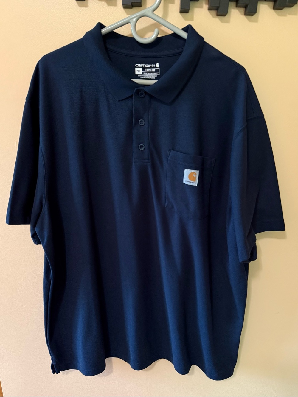 Carhartt Men’s Navy Pocket Polo